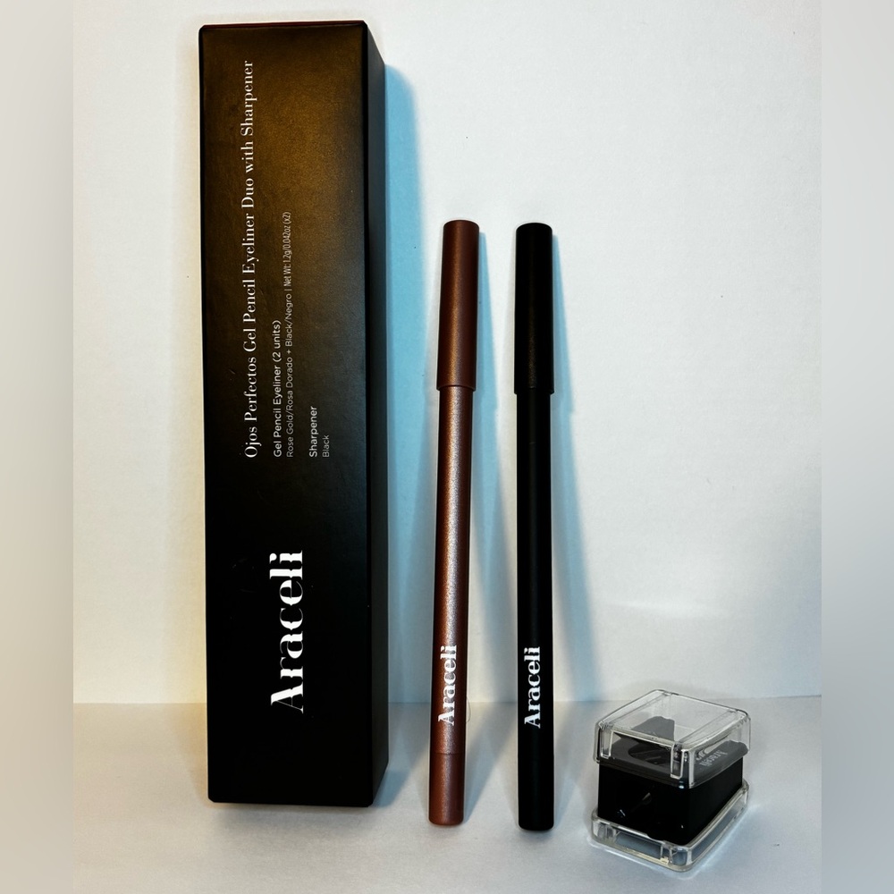 Araceli Beauty Night Ojos Perfecto Eyeliner $32 MSRP Gel Pencil Duo + Sharpener